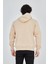 Unisex Tam Fermuarlı Kapşonlu Sweatshirt - Bej 4