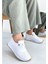 Beyaz Cilt Bağcıklı Spor Ayakkabı 261009 38 1