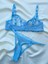 Büyük Beden Açık Bebe Mavisi Dantelli Brode Iç Çamaşır Takımı Bralette (Balenli Sütyen &tanga) 1