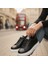 Siyah Simli Sneakers Premium Kadın Ayakkabı 2