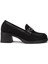 Kadın Siyah Topuklu Loafer Ayakkabı - K1463ZSYHC01 1