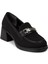 Kadın Siyah Topuklu Loafer Ayakkabı - K1463ZSYHC01 5