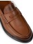 Erkek Hakiki Deri Taba Renk Loafer Ayakkabı - 02000MTBAP01 5
