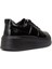 Kadın Vintage Rugan Siyah Sneaker Ayakkabı - CE483ZSYHC01 3