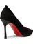 Kadın Siyah Süet Stiletto Topuklu Ayakkabı - P4539ZSYHM03 2