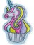 Aplike Ütü Ile Yapışan Unicorn At Pembe Karışık Arma 5x3 cm 1