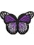 Aplike Ütü Ile Yapışan Kelebek Mor Arma 7x5 cm 1