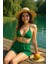 Kadın Yeşil Şortlu Belden ve Boyundan Bağlamalı Bikini Takımı – Modern, Konforlu ve Günlük Kombinlere Uygun 1