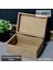 Ahşap Dikdörtgen Öğrenci Kutu Çok Amaçlı Kapaklı Organizer Ham Hobi Boyamalık 1