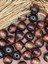 24 mm Ahşap Boncuk (50 Gram 11 Adet) Dar Delik Çapı 5 mm Makrome Çanta Bileklik Takı Renkli 3