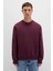 Erkek Bisiklet Yaka Bordo Basic Sweatshirt 0S10276-70434 1