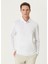 Beymenclub Comfort Fit Beyaz Polo Sweatshirt 1