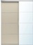 Gömme Dolap Için Sürgü Kapak, Alüminyum Aynalı Cam-Çift Taraflı Bej, 177X240 cm 1