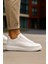 Erkek Kadın Unisex Bağcıklı Deri Yüksek Tabanlı Rahat Günlük Spor Ayakkabı Sneaker 1