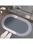 2 Adet Oval Sihirli Su Emici Banyo Paspası Kaymaz Tabanlı Abdest Paspası 38X58 cm M-60 4