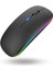 Büro Ev Ofis Bilgisayarı Için Rgb Siyah Şarjlı Kablosuz Mouse 1