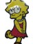 Aplike Ütü Ile Yapışan Simpson Lisa Arma 6x2,5 cm 1