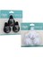 3pcs Lılyum Askı Siyah - Beyaz Plastik Yapışkanlı Montaj (5224) 1