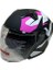 Jk Kask Yarım Vizörlü Mat Siyah Pembe M 6