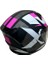 Jk Kask Yarım Vizörlü Mat Siyah Pembe M 9
