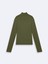 Uzun Kollu Balıkçı Yaka Basıc Yeşil Sweatshırt 2