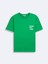 Kısa Kollu Sıfır Yaka Sloganlı Yeşil T-Shırt 1