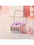 Nostalji Mini Plak Görünümlü Radyolu Bluetooth Hoparlör 3D Ses Dalgası Retro Müzik Plak Pembe 3