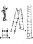 A Tipi Çift Yönlü 5,6 mt Paslanmaz Teleskopik Merdiven 9+9 Basamaklı (2,8 Mt+2,8 Mt) 1