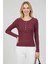 Çıtçıt Detaylı Bluz Mürdüm T4343 1