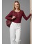 Çıtçıt Detaylı Bluz Bordo T4343 1