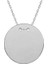 925 Ayar Gümüş Yuvarlak Plaka Kolye T7840 2