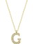 925 Ayar Gümüş Gold G Harfi Kadın Gümüş Kolye T6613 1
