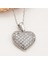 925 Ayar Gümüş Bombeli Kalp Kadın Kolye T7960 1