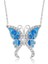 925 Ayar Gümüş Mavi Kelebek Kadın Gümüş Kolye PT2420016 1