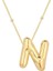 925 Ayar Gümüş Gold Balon N Harfi Kadın Kolye T7862 1