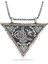 925 Ayar Gümüş Üçgen Içi Açılabilen Tuğra Muskalık Gümüş Kolye T6065 1