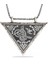 925 Ayar Gümüş Üçgen Içi Açılabilen Tuğra Muskalık Gümüş Kolye T6014 1