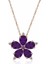 925 Ayar Gümüş Rose Mor Kamelya Çiçeği Kolye T5178 1