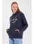 Süperlife Kadın Kapşonlu Regular Fit El Yazılı Brooklyn Baskılı Ince Sweatshirt SPR23SWK361 1