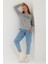 Süperlife Kadın Kapşonlu Regular Fit El Yazılı Brooklyn Baskılı Ince Sweatshirt SPR23SWK361 3