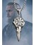 Viking Vegvisir Runik Sembollü Kuzgun Kafatası Çelik Kolye 1