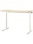 Yüksekliği Ayarlanabilen Çalışma Masası, Huş Kaplama-Beyaz, 160X80 Cm, Elektrikli 1