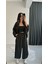 Benry Saten Premium Seri Şalvar Pantalon ve Ceket Siyah Takım 3