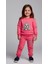 Kız Çocuk Üç Iplik Şardonlu 2’li Takım | Sweatshirt & Eşofman Altı | Tavşan Baskılı 1