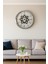 Dekoratif Çarklı Duvar Saati, Modern Roma Rakamı Duvar Saati Silver 45cm Çap (CON-4506) 1