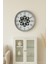 Dekoratif Çarklı Duvar Saati, Modern Roma Rakamı Duvar Saati Silver 45cm Çap (CON-4506) 2