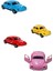 Sürtmeli Desenli Kaplumbağa Araba Vosvos Araba 12 cm 4 Renk 4 Adet 1