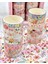 Masking Tape Yaldızlı Çiçek Desenli 12’li Pembe Kutu Washi Bant/washi Tape/bullet Journal/ Scrapbook 3
