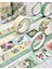 Vintage Çiçek & Posta Temalı Washi Bant Seti Yeşil Tonlar / Washi Tape / Bullet Journal / Scrapbook 2