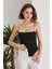 Kadın Çıtçıt Zıbınlı Vücudu Saran Bodysuit Spor Şık Askılı Bluz 1